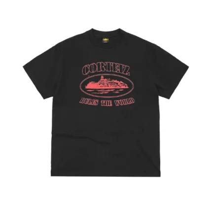 Corteiz Alcatraz T Shirt Black Red