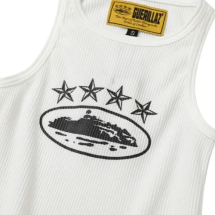 Corteiz CRTZ 5 Starz Alcatraz Tank Top White 1